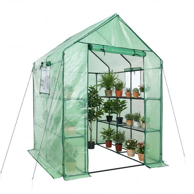 #ad 8 Shelves Portable Green House Walk in Greenhouse with PE Cover Plants Flowers $59.99