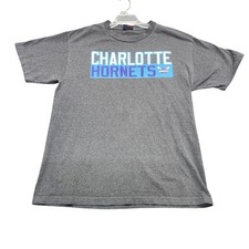 Charlotte Hornets Shirt Mens L Gray NBA Basketball Lance Stephenson 1 Majestic