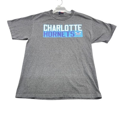 Charlotte Hornets Shirt Mens L Gray NBA Basketball Lance Stephenson 1 Majestic