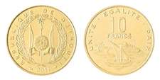 Djibouti 10 Francs, 2017, KM #23, Mint