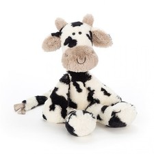 AUTHENTIC NWT Jellycat Merryday Cow Calf Plush - Black White-RETIRED VHTF