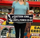 Vintage Style Metal Sign Eastern Iowa Power Company NOT Porcelain 25x8 Made USA
