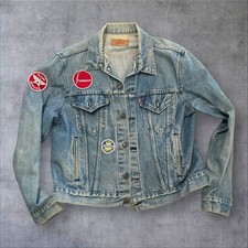 Vintage Levis Type 3 Jean Jacket Denim Trucker 80  s USA Size 46R VTG 70506-0214