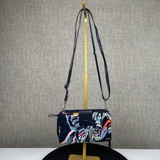 Vera Bradley RFID Blocking Midnight Butterfly Wristlet Clutch Strap Blue Paisley