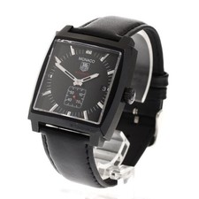 TAG HEUER MONACO WW2119.FC6338 37mm SS Black Dial Automatic Date #C145 2