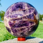 5.5LB Natural Dreamy Amethyst Quartz Sphere Crystal Ball Reiki Healing — photo 10