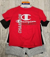 Champion Toddler Shorts T-Shirts Set Size 2T 4-pc Black Red NEW