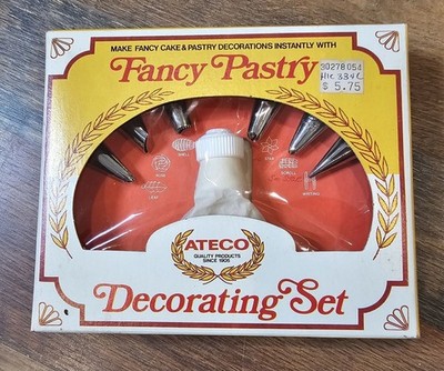 Vintage Cake and Pastry Decorating ATECO Fancy Set New Old Stock