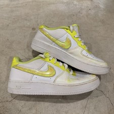 Nike Air Force 1 LV8 GS Sz 4.5Y Kids Shoes Retro Sneakers Neon White DV1680-100