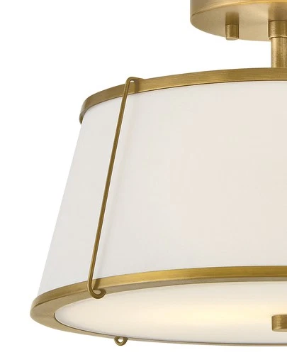 Hinkley Lighting 4893 Clarke 2 Light 15"W Semi-Flush Ceiling - Black / Lacquered - Picture 2 of 12