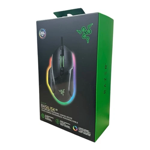 Razer Basilisk V3 Wired Customizable RGB Ergonomic Optical Gaming Mouse