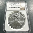 2020(P) Silver Eagle NGC MS69, Emergency Production, Philadelphia Mint (88323)