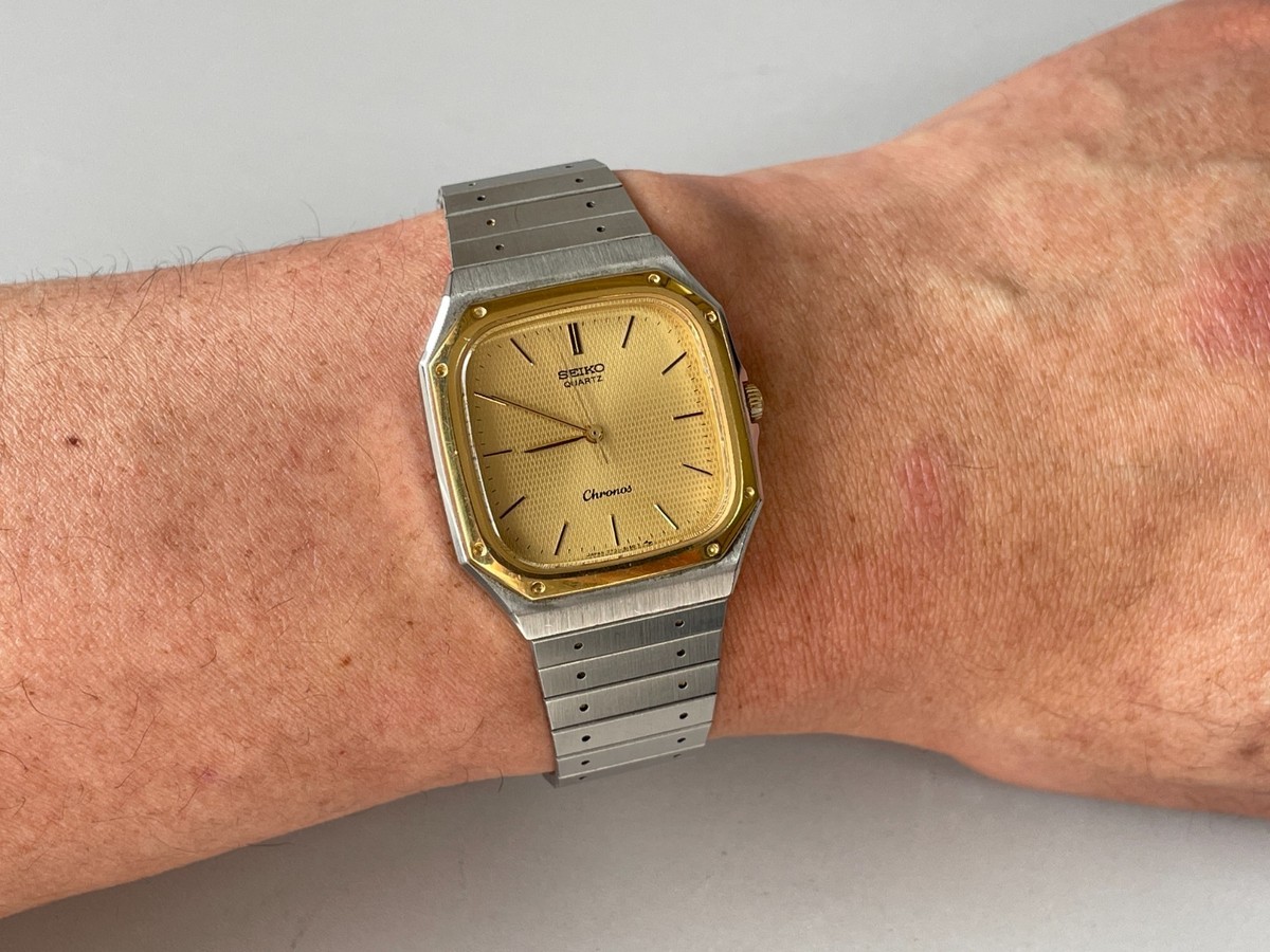Seiko Chronos 7731-5130 Vintage 1985 [US Stock] 32mm Gold Men's Qz