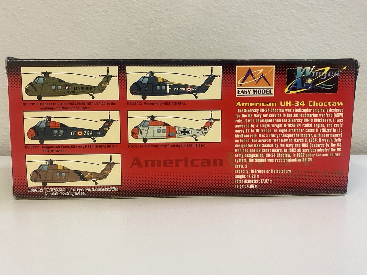 Easy Model UH-34 Choctaw 1:72 Belgium Air Force HSS-1 Helicopter