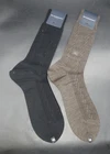 Set of 2 Burberrys London High Quality Men's Dress Socks Black Brown HK19