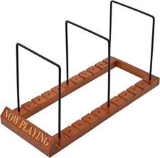 SwallowLiving Vinyl Record Storage Holder, 50 LP Now Playing Vinyl Record Stand,