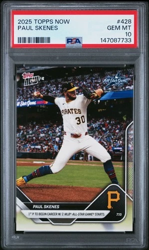 147087733 Paul Skenes 2025 Topps Now #428 All-Star PSA 10