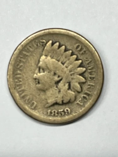 1859 Indian Head CN Cent AG/G