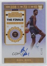 2019 Contenders Rookie Photo Variation The Finals Ticket 41/49 Bol Bol Auto 13p4