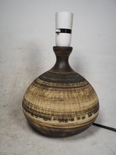 Vintage Studio Pottery Table Lamp Mid Century SIGNED Worth a Look