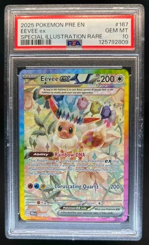 2025 Pokemon Prismatic Evolutions Eevee ex #167/131 PSA 10 GEM MINT