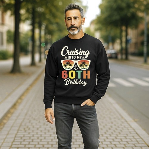 Personalised Cruising Birthday Sweatshirt Any Age Gildan Heavyweight Unisex Gift - Picture 4 of 19