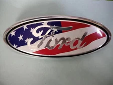 2004-2016 Ford 9 inch For  F150 F250 F350  FRONT LOGO US Flag Oval Emblem Badge