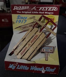 Radio Flyer Miniature Sled Perfect For Small Dolls!!