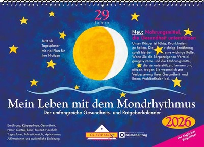 Mein Leben mit dem Mondrhythmus 2026 | Aufstellkalender | Edith Stadig | 178 S.