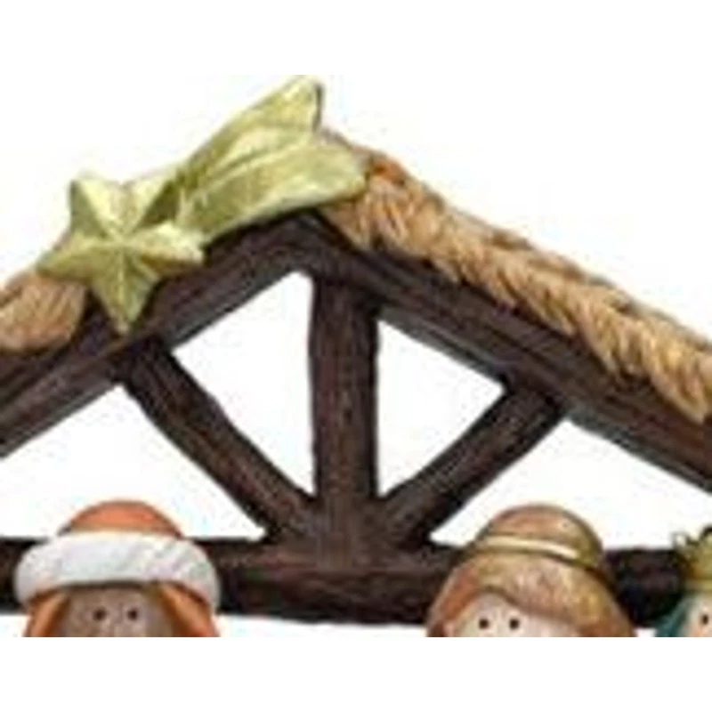 Natività Piccola Presepe in Resina BRANDANI Capanna Sacra Famiglia 21 cm Natale, fotografia 9 di 9