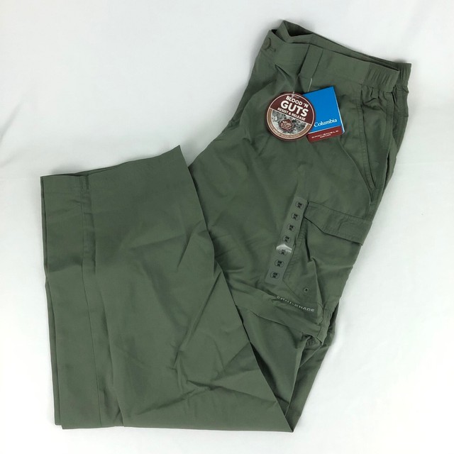 Columbia Mens PFG Convertible Fishing Pants Blood 'n Guts Cypress 44 x