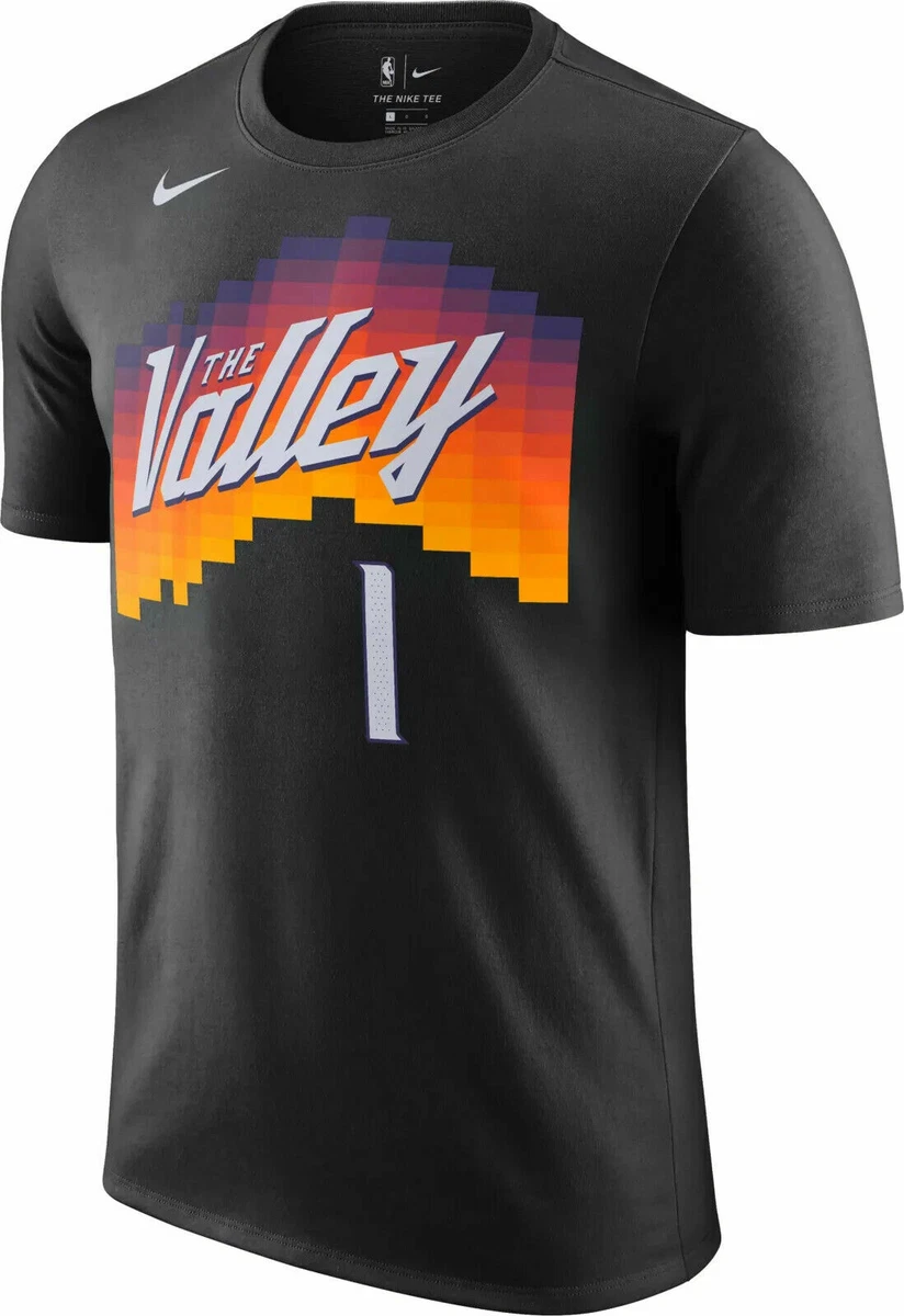 Youth Phoenix Suns Devin Booker Nike Black 2019/20 City Edition Name & Number T-Shirt