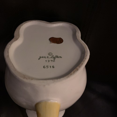 Vintage 1970 Geo Z Lefton Daisy Cow Pitcher - 16 Fluid Ozs - Picture 3 of 8