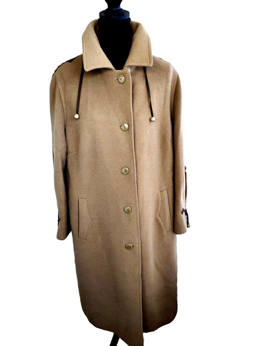 Vtg Berhhaus Women Wool Coat, Sz 50 L/XL vintage full length brown Multicolor - Picture 7 of 24