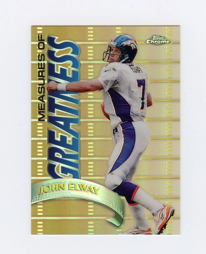 John Elway 1998 98 Topps Chrome Measures Of Greatness Refractor Parallel Insert - Bild 1 von 2