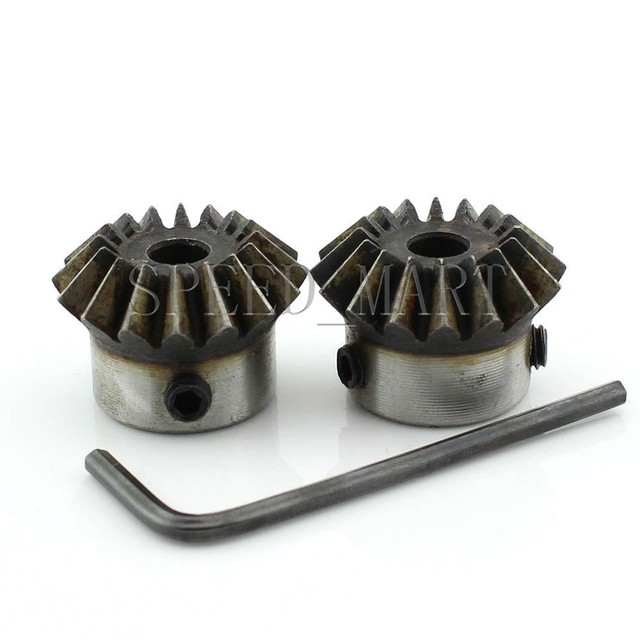 2X 1.5M16T Metal Umbrella Tooth Bevel Gear Helical Motor Gear 16 Tooth