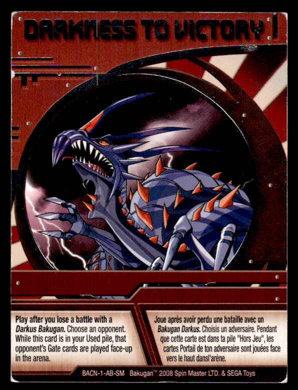Bakugan Card Darkness To Victory (Hydranoid) Chrome Battle Brawlers