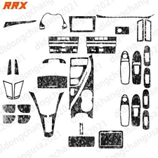 40Pcs Forged Carbon Fiber Kits Full Interior Trim Set For Infiniti Q50 Q60 14-20