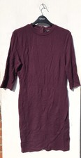 Topshop Size 14 Burgundy Wrap Dress 