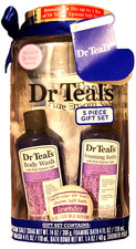 Dr Teal's 5 Piece Gift Set - Lavender - Body Wash Foaming Bath Epsom Bath Bomb
