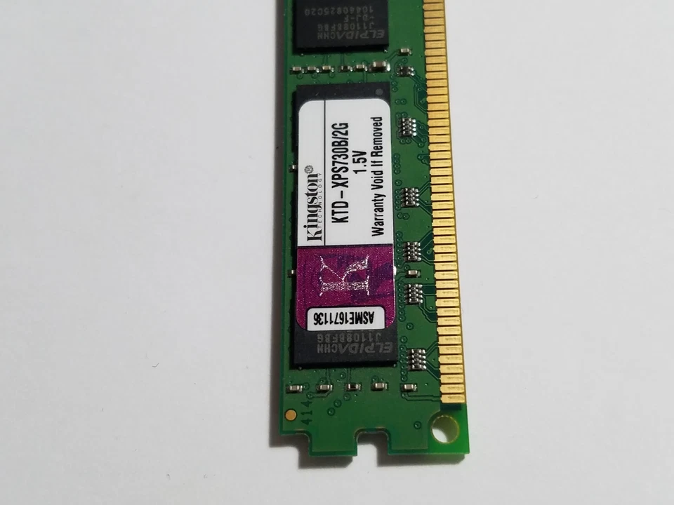 Computer Memory KINGSTON KTD-XPS730B/2G 2GB PC3-10600U DDR3-1333Mhz Ram Card - Image 3 of 4