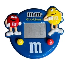 M&M Y2K Retired BLUE M&M Etch A Sketch Magic Screen M&M by Mars 2007 Collectible