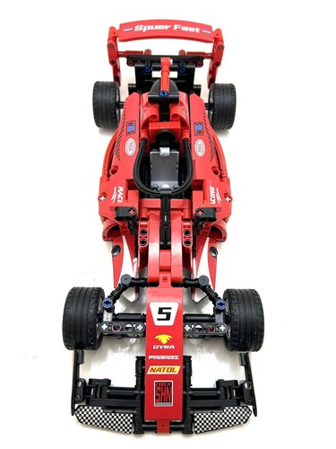 Formula F1 Building Blocks Set 455 Pieces Pull Back Red Race Car 1:18 DIY - Picture 10 of 23
