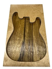 Black Limba Body Blank Single Piece Unplaned 21x 14x 2 Planed 21x 14x 1-3/4