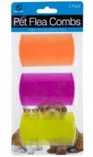 Pet Flea Combs - Pack of 3 - Double Sided - cat dog pet people lice