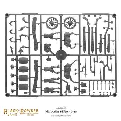 MARLBURIAN FIELD ARTILLERY SPRUE - WARGAMES FACTORY / WARLORD GAMES