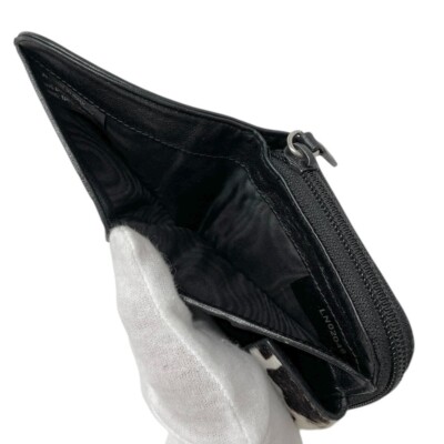 PRADA Vintage Logo Animal Print Giraffe Wallet Purse Black White