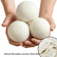 3/5/10pcs Wool Dryer Balls Organic Natural Fabric Softe Organic Laundry Softener