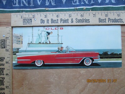 Super 88 convertible coupe Oldsmobile Panorama Post card 1958