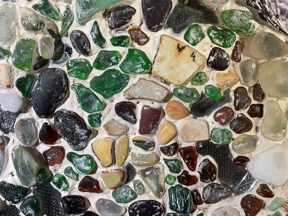 Mosaic Stone Art Mosaic Plate Unique Handmade - Image 2 of 4